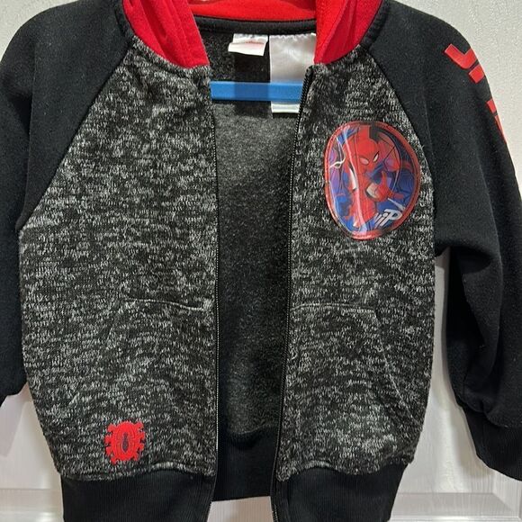 MARVEL SPIDER-MAN FULL ZIP LIGHTWEIGHT JACKET. SPIDER-MAN LOGO ON LEFT SLEEVE - Picture 1 of 7